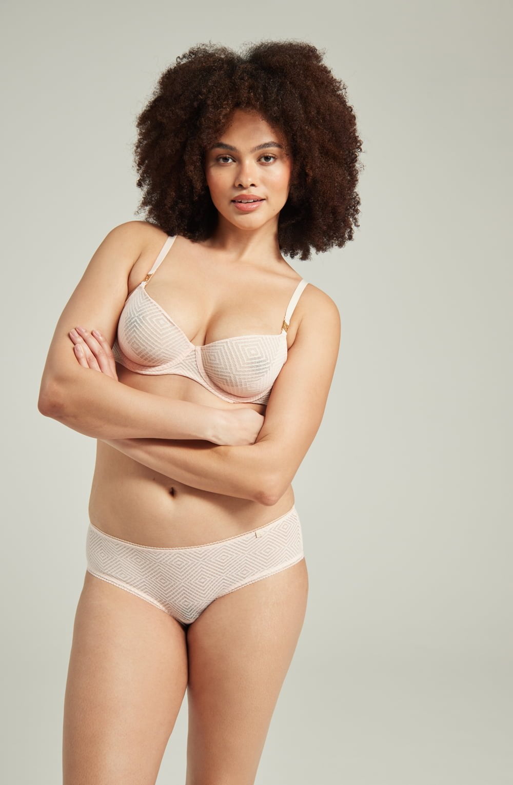 The Sheer Deco Hipster Brief Black