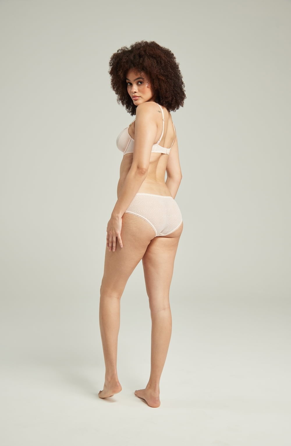 The Sheer Deco Hipster Brief Black