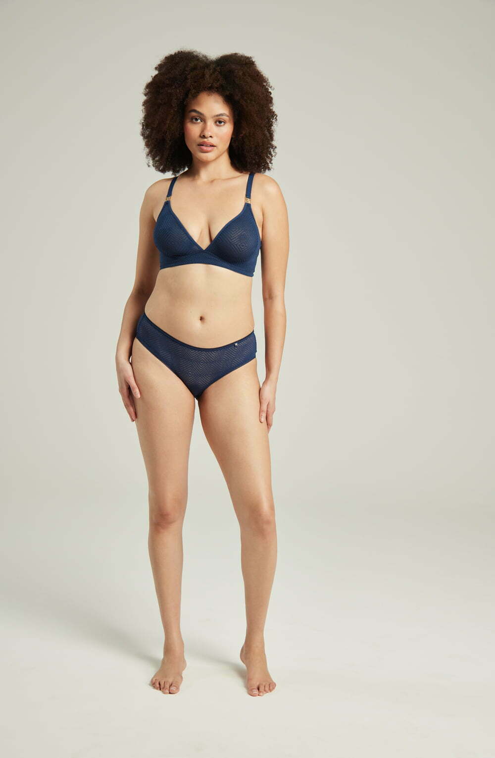 The Sheer Deco Hipster Brief Black