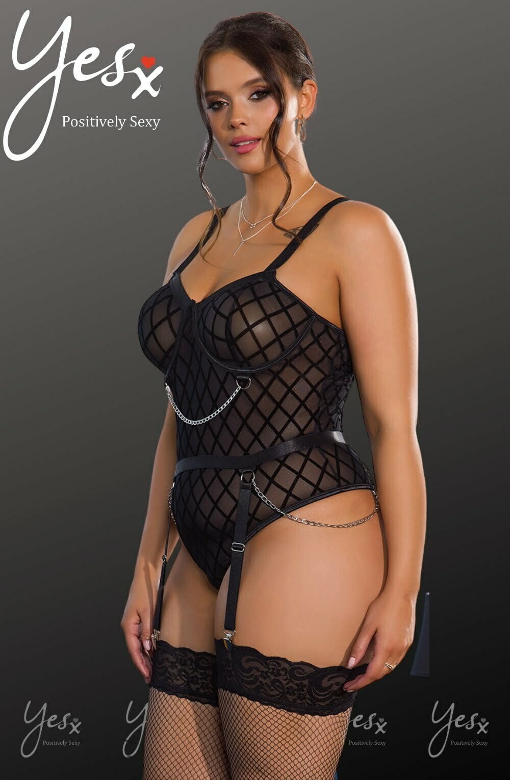 YesX YX846 Black Bodysuit