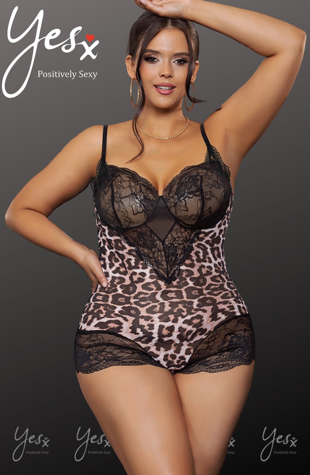 YesX YX854 Leopard Bodysuit